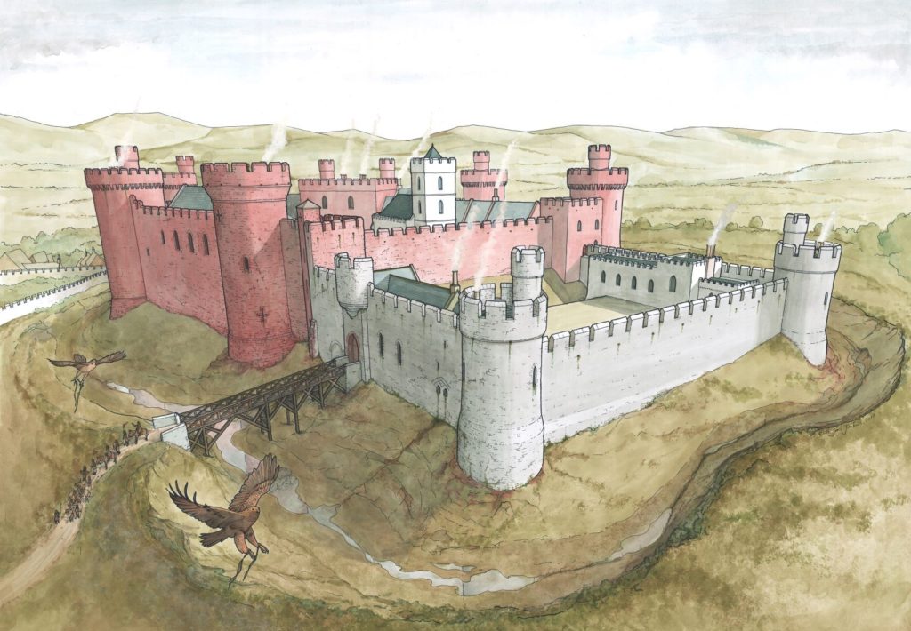 castles in the middle ages drawings